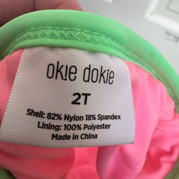 NWOT Okie Dokie 2T Girls Pink and Green Pineapple Bikini Bottom Swimsuit - Picture 5 of 5